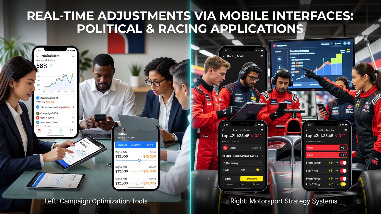 Racing market interface showing real-time odds adjustments on mobile device