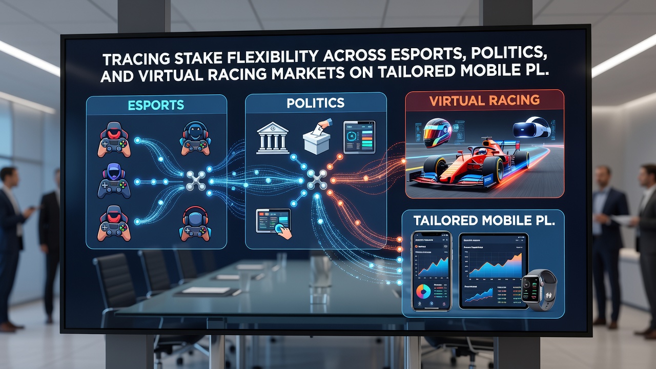 Virtual racing interface on a mobile platform with stake flexibility options